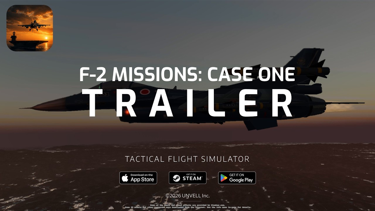 F-2 MISSIONS: CASE ONE official trailer — an F-2 against the dusk sky